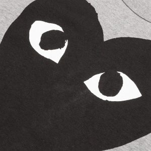 Comme-des-Garcons-PLAY-Black-Heart-T-shirt-Grey-2