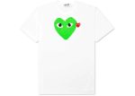 Comme-des-Garcons-PLAY-Red-Emblem-Heart-T-shirt-White-Green