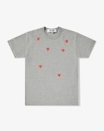 Play-Multi-Red-Heart-Logo-T-Shirt-Grey
