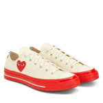 CONVERSE RED SOLE LOW TOP (WHITE) - Image 2