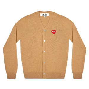 PLAY MEN’S CARDIGAN INVADER EMBLEM (BEIGE)
