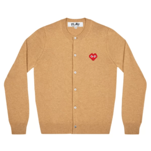 PLAY WOMENS CARDIGAN INVADER EMBLEM (BEIGE)