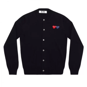 PLAY WOMENS CARDIGAN WITH DOUBLE EMBLEMS NAVY