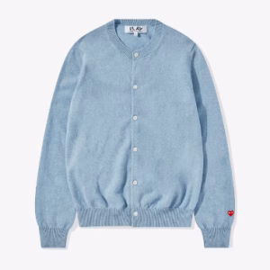 CDG Women Lambswool Cardigan Blue
