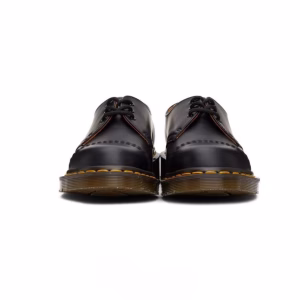 CDG x Dr. Martens 3 Hole Black with Stitched Cap