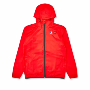 CDG x K-Way Red Zip-Up Jacket
