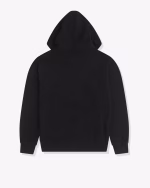 CDG White Printed Logo Hoodie Black 2