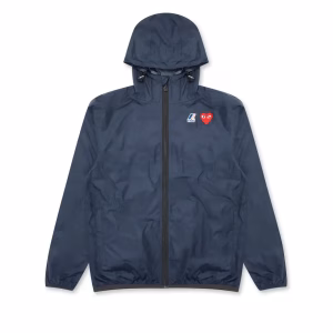 CDG x K-Way Navy Zip-Up Jacket