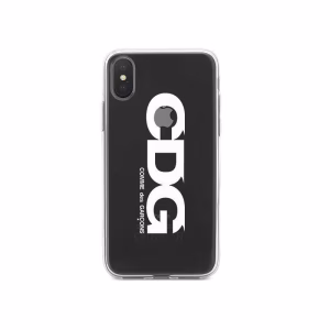 CDG Single Vertical Logo Transparent iPhone Case