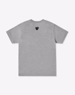 Play Reverse Black Heart T-Shirt – Grey