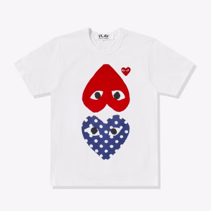 Play Polka Dot Upside Down Heart T-Shirt – White
